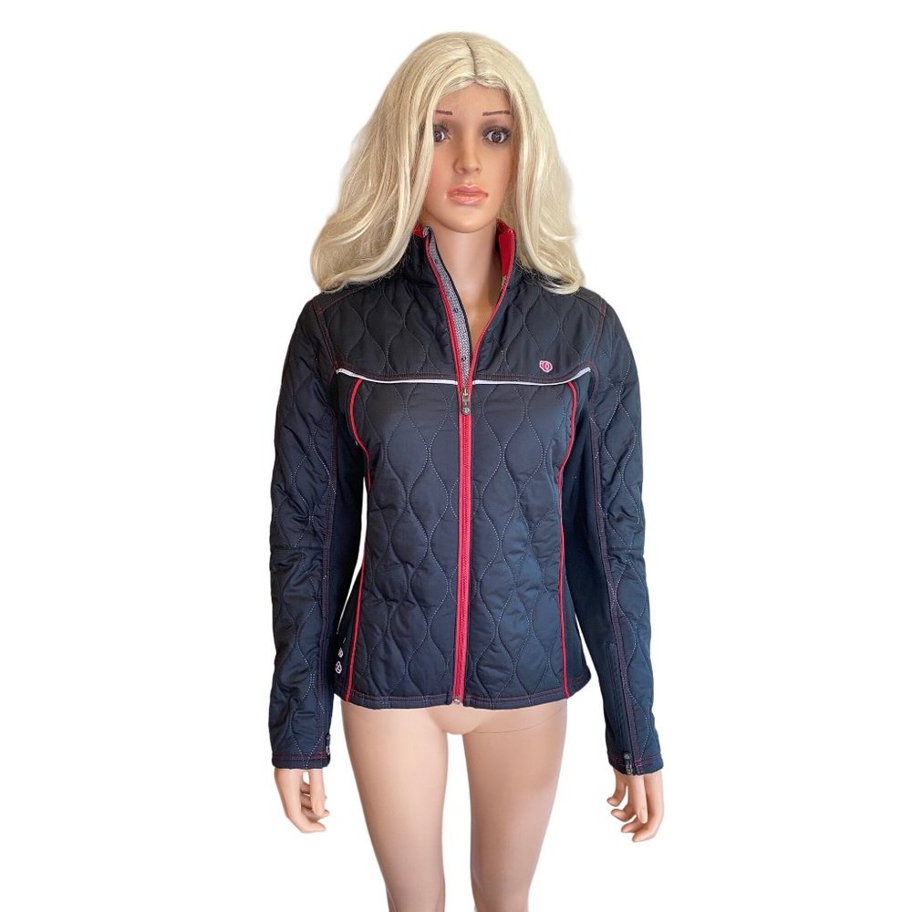Pearl Izumi Quilted Thermal Insulated Tour Jacket M Cycling Black Full Zip - Picture 1 of 14